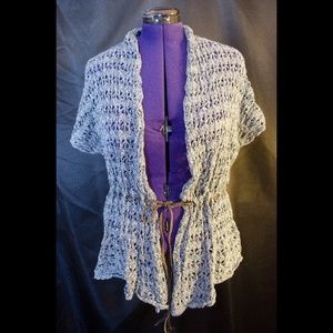 Knit open front sweater